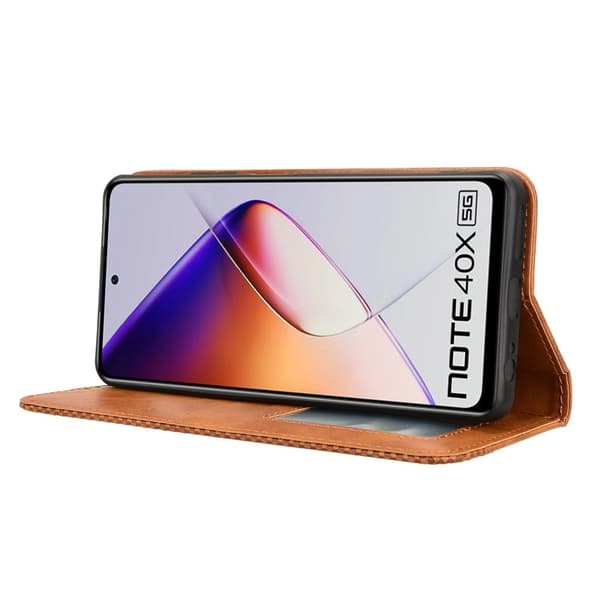 Bofink Vintage Infinix Note 40X 5G lærveske - Brun Brown