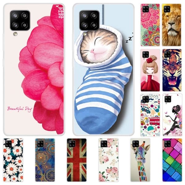 Deco Samsung Galaxy A42 5G kotelot - Värikäs Neliöt Multicolor
