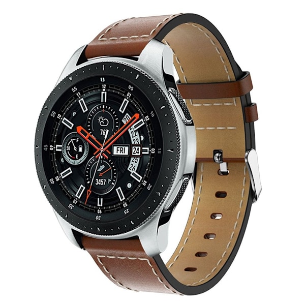 Samsung Galaxy Watch (46mm) erstatnings urrem i læder - Brun Brown