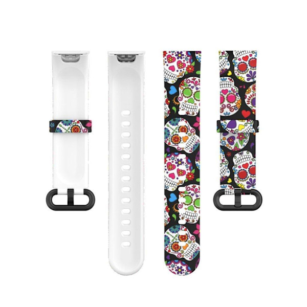 Xiaomi Mi Watch Lite / Redmi Watch colorful pattern silicone watch band - Colorful Skull multifärg
