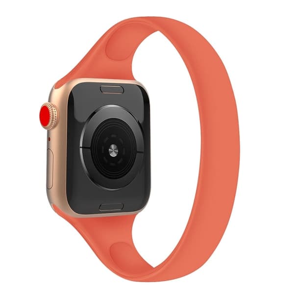 Apple Watch Series 41mm - 40mm - 38mm silikone rem, str: L - Orange Orange