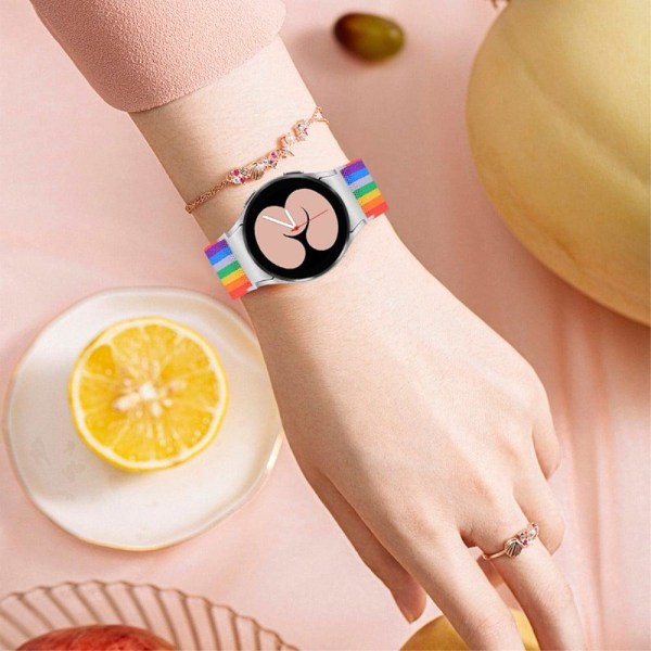 Elastinen viileä kuviokellon hihna Samsung Galaxy Watch 4 - Sateenkaari Multicolor