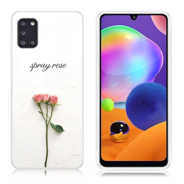 Deco Samsung Galaxy A31 Cover - Spray Rose Pink