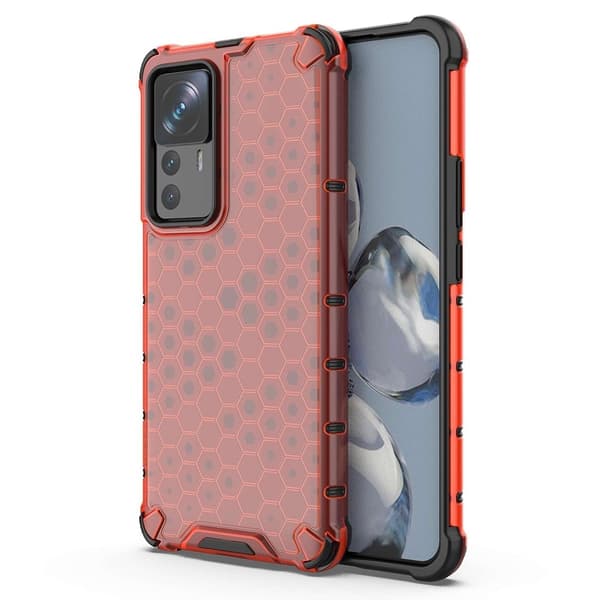 Bofink Honeycomb Xiaomi 12T Pro Etui - Rød Red