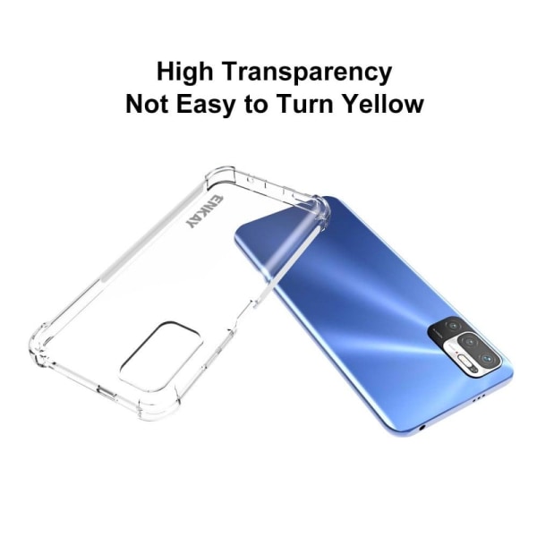 ENKAY genomskinligt droppsäkert fodral för Xiaomi Poco M3 Pro 5G / Note 10 5G / Poco M3 Pro Transparent