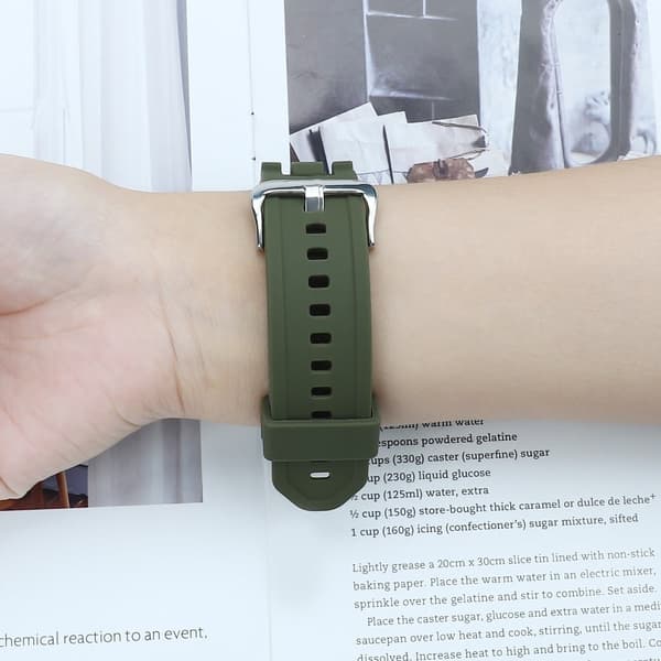 Apple Watch Series 41mm / 40mm / 38mm silikone urrem - Sortliggrøn Green