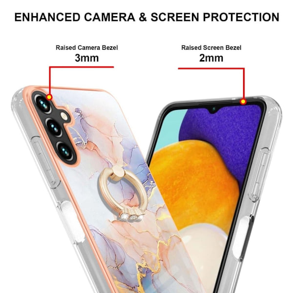 Marmormotiv Samsung Galaxy A13 5G skal - Milky Way Marmor Vit multifärg
