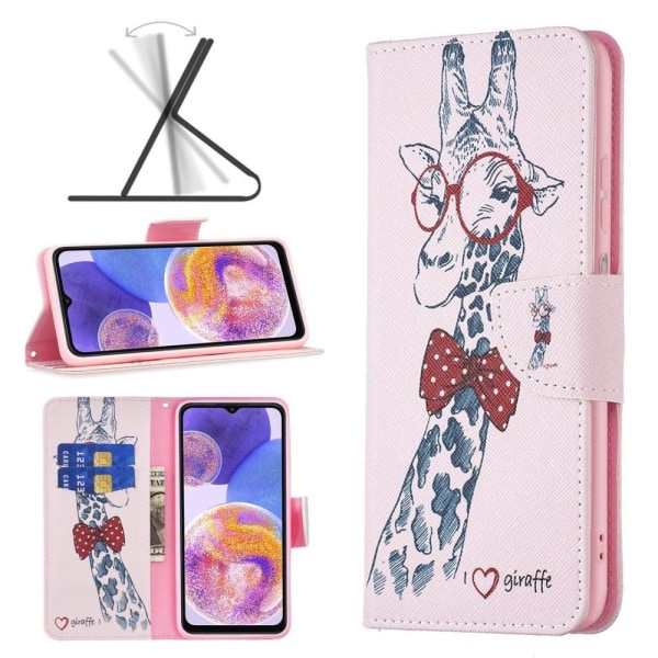 Wonderland Samsung Galaxy M23 flip etui - Giraf Pink