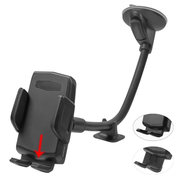 360 graders winshield-brakett for telefonmontering Black