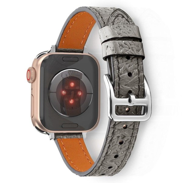 Apple Watch (41mm) genuine woven leather watch strap - Grey Silver grey
