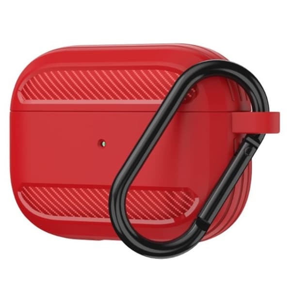 Airpods Pron kestävä silikonikotelo - Punainen Red