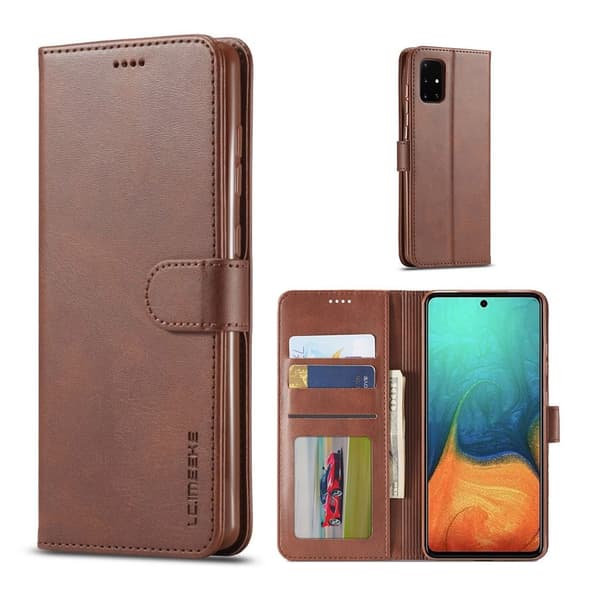 LC.IMEEKE Samsung Galaxy A51 5G Flip kotelot - Kahvi Brown