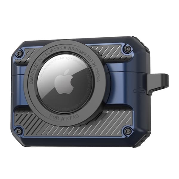 AirPods 3 / AirTags skyddsfodral med spänne - Mörkblå Blå