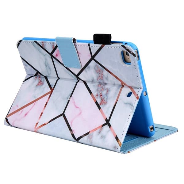 Cool  læder flip etui til iPad Mini (2019) - marmor tekstur Silver grey