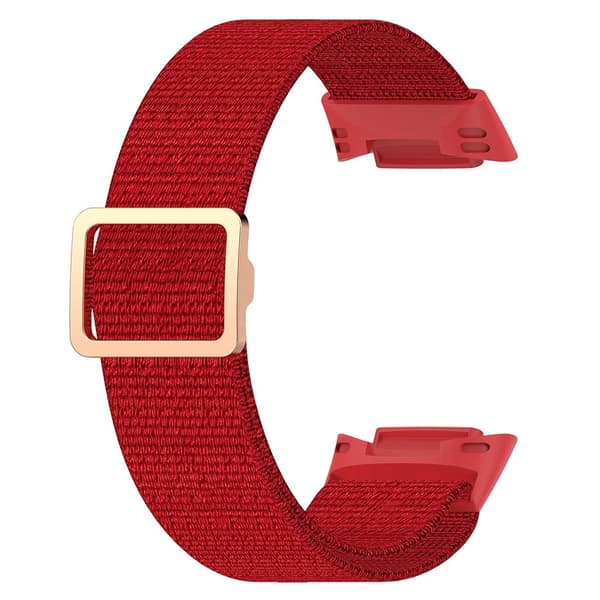 Fitbit Charge 5 / Charge 6 punottu nailonranneke vaihtohihna - Punainen Red