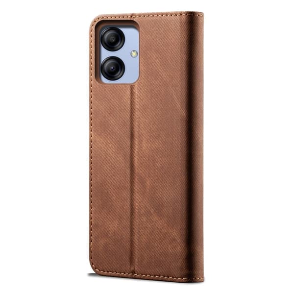Jeans Samsung Galaxy A04e Läppäkotelo - Kahvi Brown