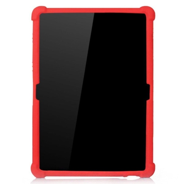 Silikoni slide-out kickstand design tapauksessa Lenovo Tab M10 - Punainen Red