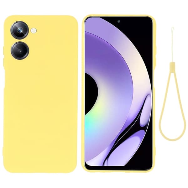 Matte Liquid Realme 10 4G silikone cover - Gul Yellow