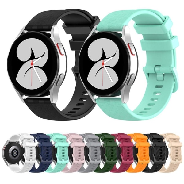 20mm Universal carbon fiber silicone watch strap - Beige Beige