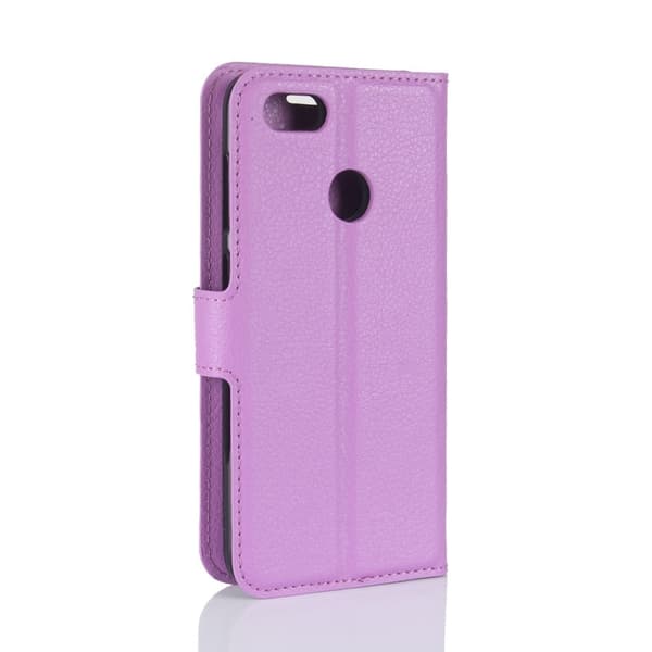 Huawei P9 Lite Mini Etui laget av kunstlær og silikon - Lilla Purple