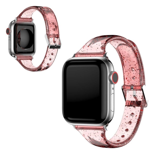 Apple Watch Series 6 / 5 40 mm urrem i glitterstil - Rød Red