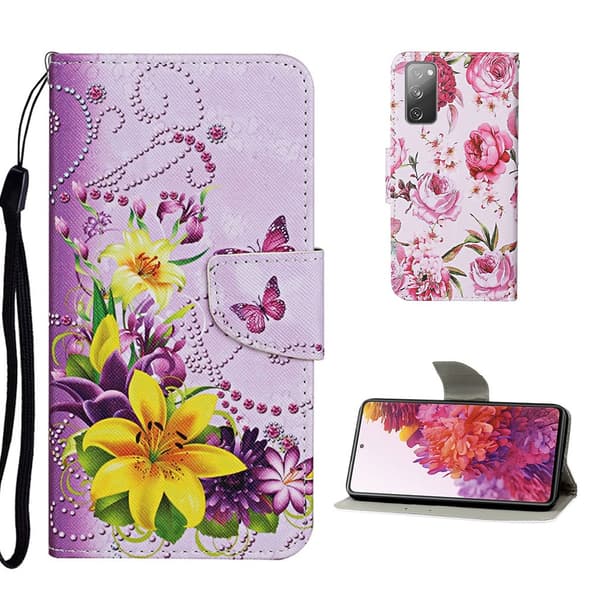Wonderland Samsung Galaxy S20 FE 5G / S20 Fe Flippetui - Gul Blomst Yellow