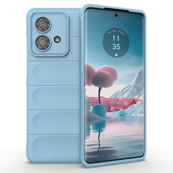 Blødt grebsformet cover til Motorola Edge 40 Neo - Blå Blue