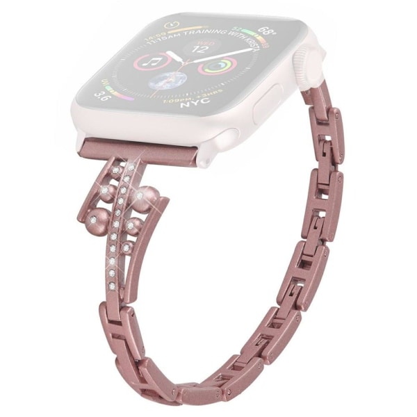 Apple Watch Series 8 (41mm) elegant rhinestone décor watch strap Rosa