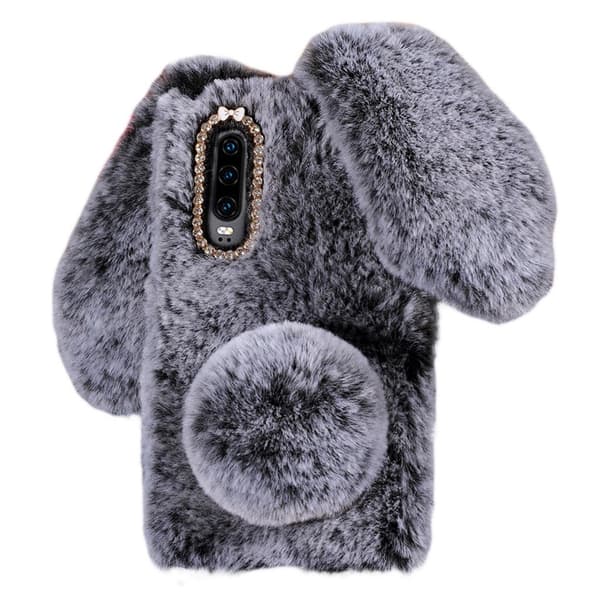 Bunny Huawei P30 deksel - Mørkegrå Silver grey