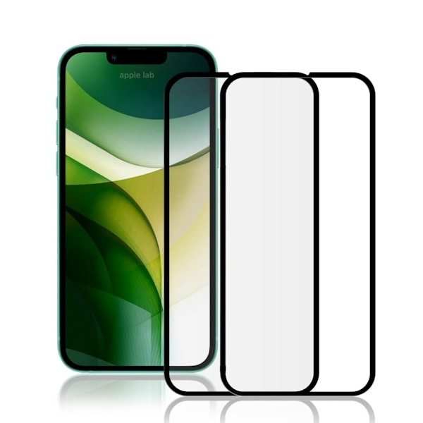 2 stk AMORUS ekstra stærk glasskærmbeskytter til iPhone 13 Pro Max Transparent