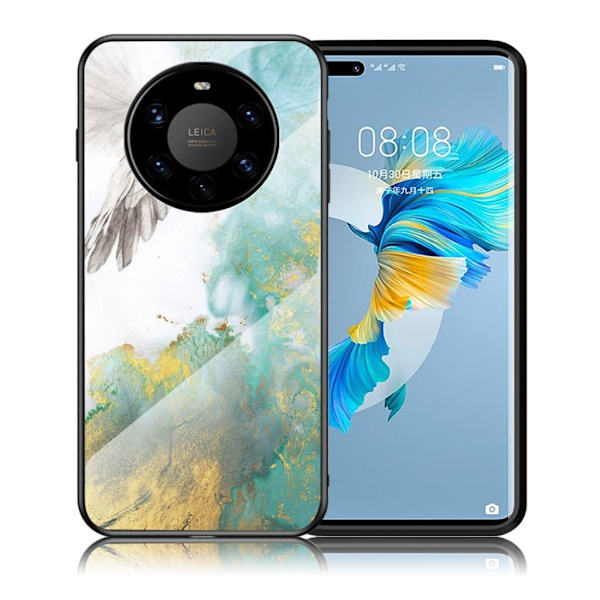 Fantasy Marble Huawei Mate 40 Pro Plus Deksel - Flying Due Klinkekule Multicolor