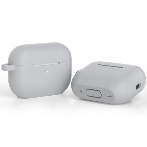 AirPods Pro 2 simple silicone case - Light Grey Silver grey