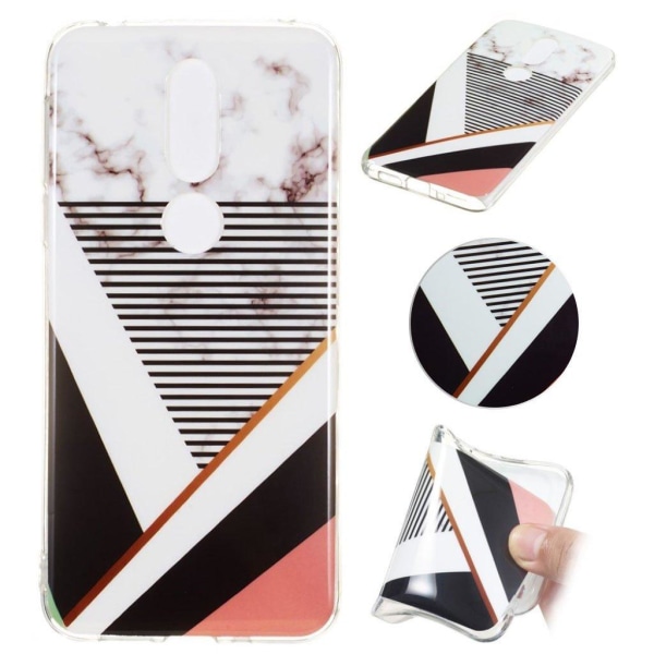 Marble Nokia 7.1 cover - Marmorstriped Mønster Multicolor