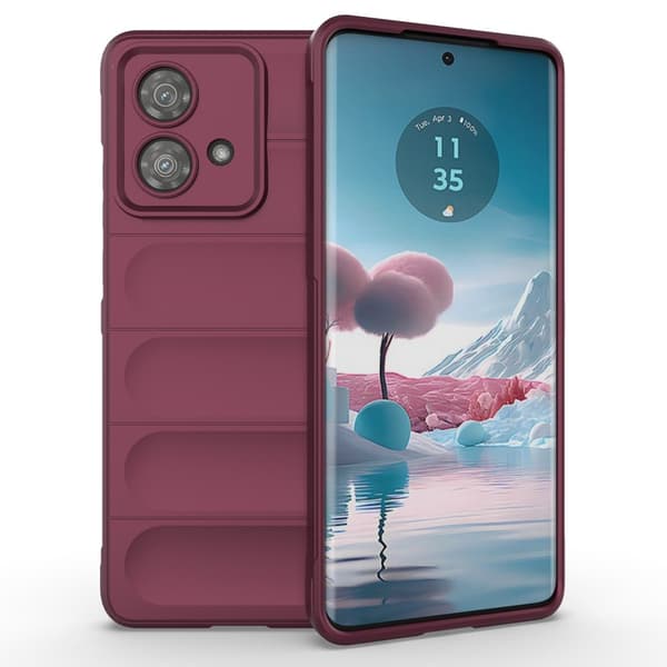Blødt grebsformet cover til Motorola Edge 40 Neo - Rød Red