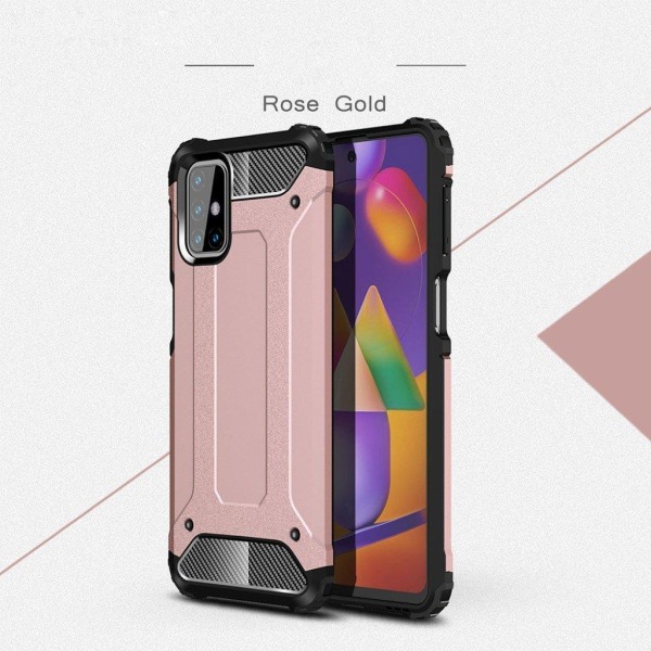 Panssarisuoja Samsung Galaxy M31s kotelot - Ruusukulta Pink