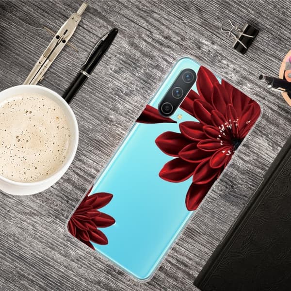 Deco OnePlus Nord CE 5G Suojakotelo - Punainen Flower Red