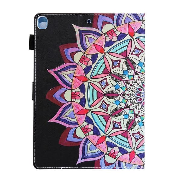 Cool mönstrad läder flip fodral för iPad (2018) - mandala multifärg
