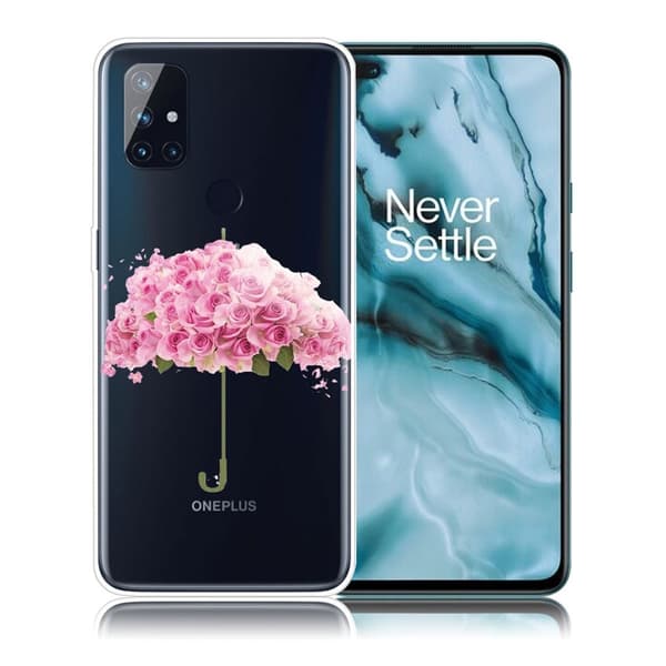 Deco OnePlus Nord N10 5G etui - rosa blomst Pink
