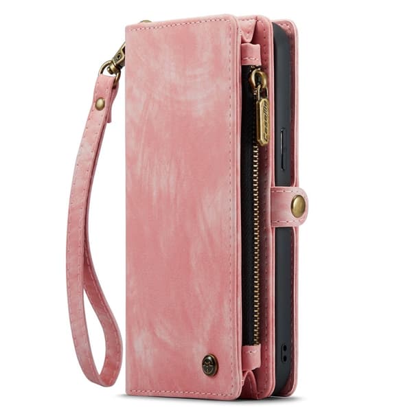 CaseMe iPhone 14 Pro Max Zipper Lompakko - Pinkki Pink