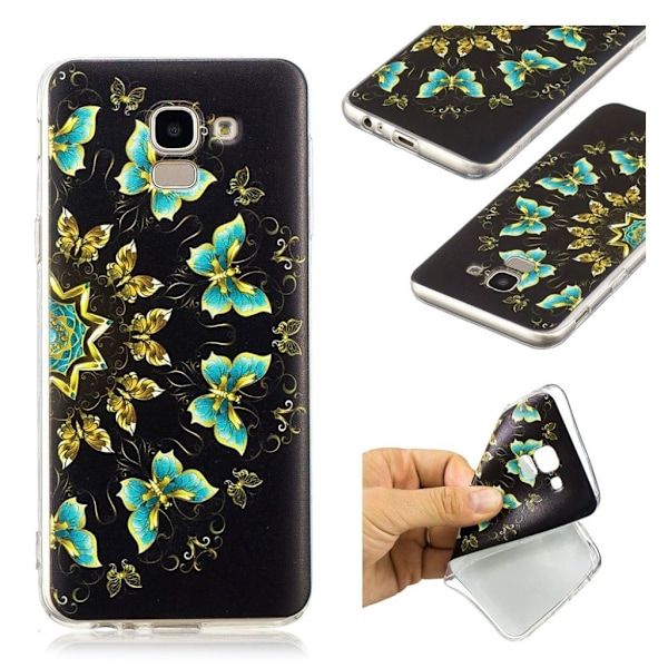 Butterfly läder Samsung Galaxy J6 (2018) fodral - Flerfärgad multifärg