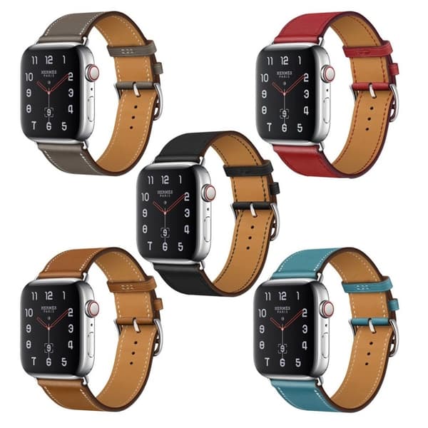 Apple Watch Series 4 40mm ægte læder Urrem - Sort Black
