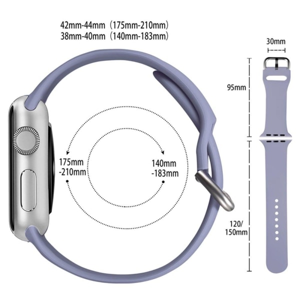 Yksinkertainen silikoninen kellohihna Apple Watch Series 8 (41mm) - Vihreä Green