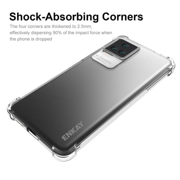 ENKAY genomskinligt droppsäkert fodral för Xiaomi Redmi K50 / K50 Pro Transparent