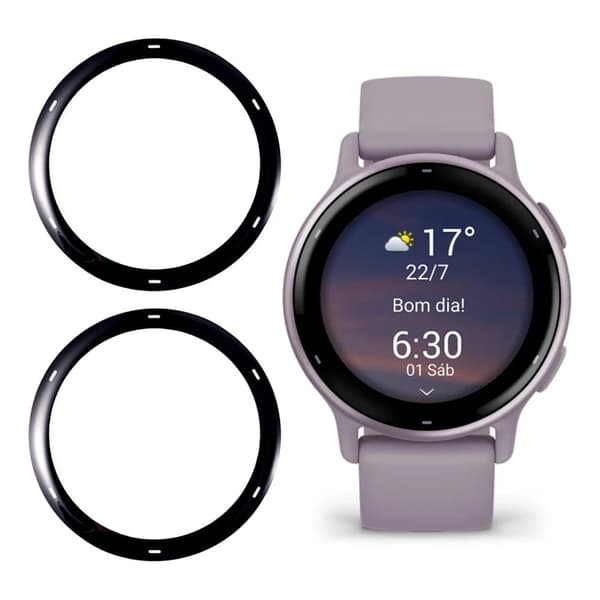 2Pcs / Pack Garmin Vivoactive 5 Watch Screen Protector Bubble Free HD Film Transparent