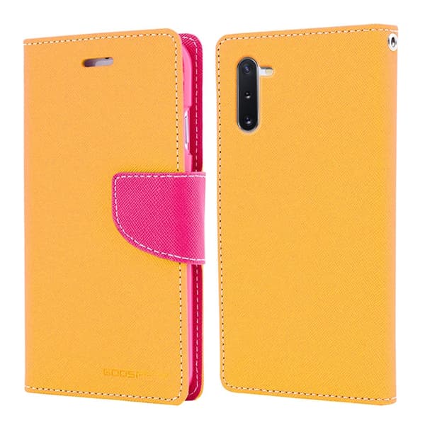MERCURY Fancy Diary - Samsung Galaxy Note 10 - Keltainen Yellow