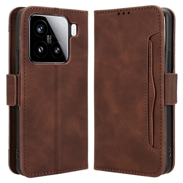 Modernt Xiaomi 15 Pro fodral med plånbok - Brun Brun