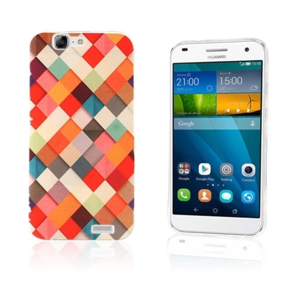 Westergaard Huawei Ascend G7 Kuori - Värikkäät Ruudukot Multicolor