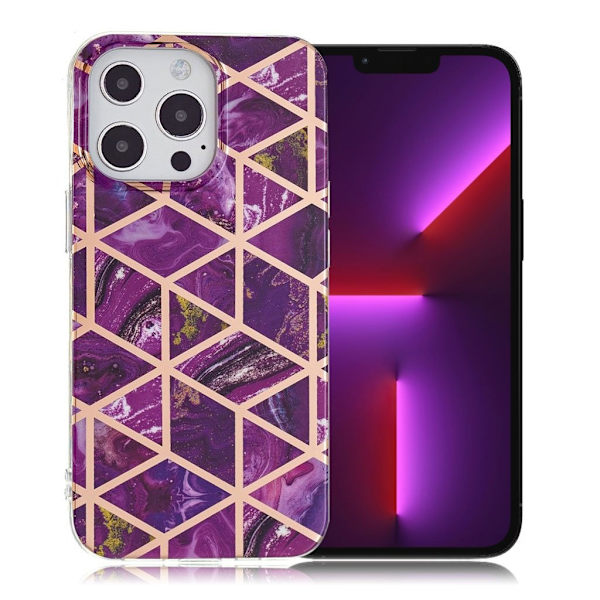 Marble iPhone 13 Pro Suojakotelo - Violetti Purple