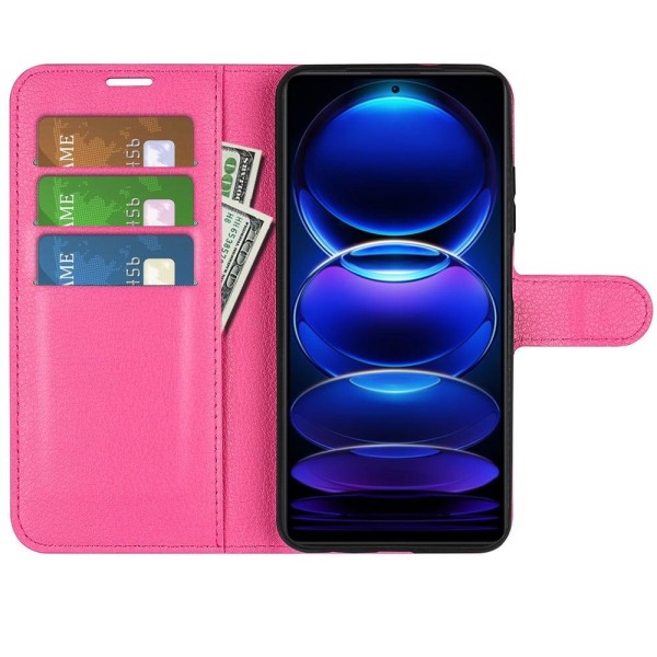 Klassisk Xiaomi Redmi Note 12 Pro Flip Etui - Rose Pink