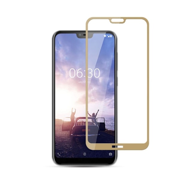 Nokia X6 MOCOLO Silkki Koko Näyttö Suojakalvo - Transparentti Kulta Gold